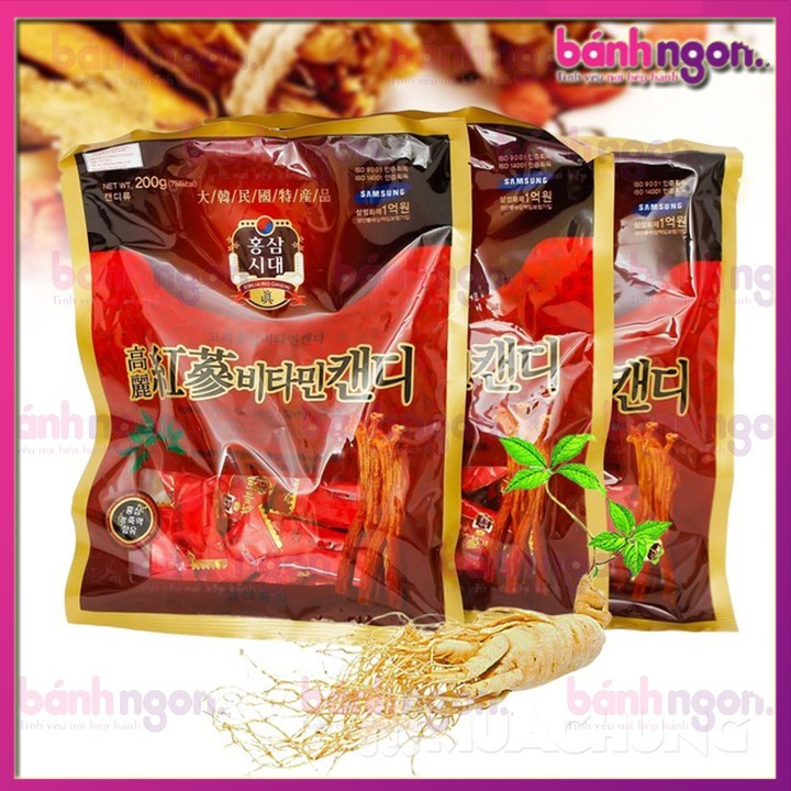 Kẹo sâm Hàn Quốc có đường loại ngon gói 200g