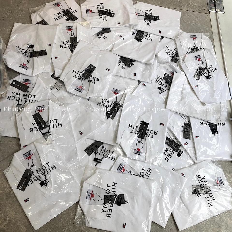 APN150 - ÁO POLO TRẮNG CỔ V PHỐI VIỀN ĐEN CHO NỮ | BigBuy360 - bigbuy360.vn