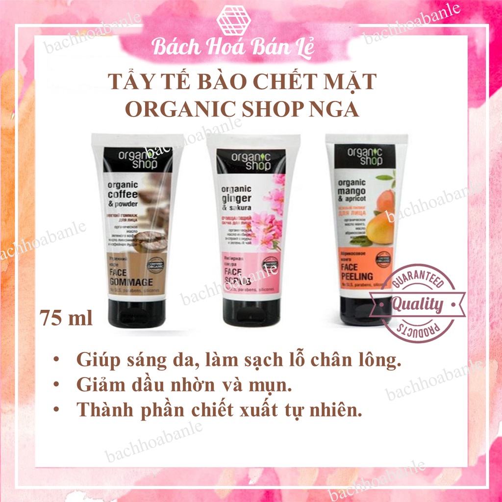 Tẩy Da Chết mặt Organic Shop hương xoài