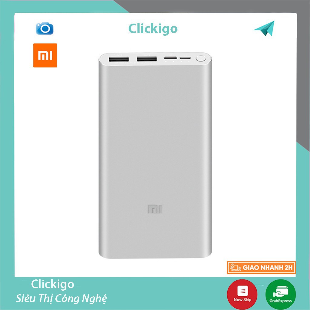 Sạc dự phòng Xiaomi/Redmi 10000mAh Gen 3 bản sạc nhanh 2021 – Mi 18W Fast Charge Power Bank