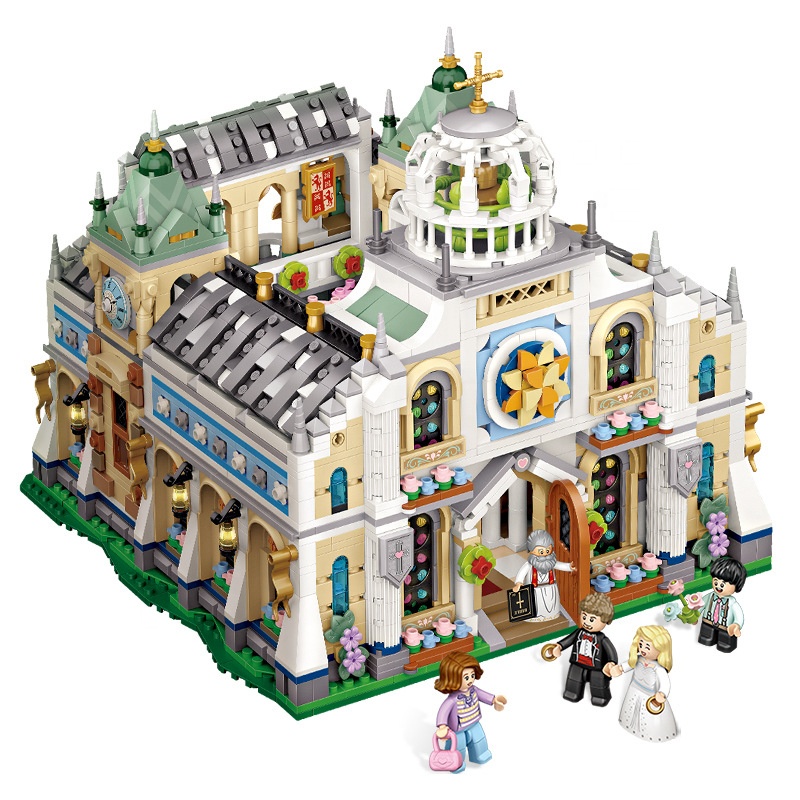 Mô hình lắp ráp hãng Loz Wedding Chapel- Nhà Nguyện Lễ Cưới