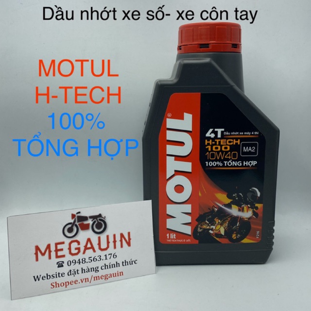 Dầu nhớt Motul H-TECH 100 4T 10W40 (1 lít)