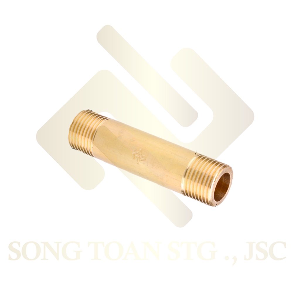 Ống Tiện Ren & Đốt Đồng Tiện Hai Đầu Ren Ngoài Dài 60mm - Chất Liệu Đồng Thau