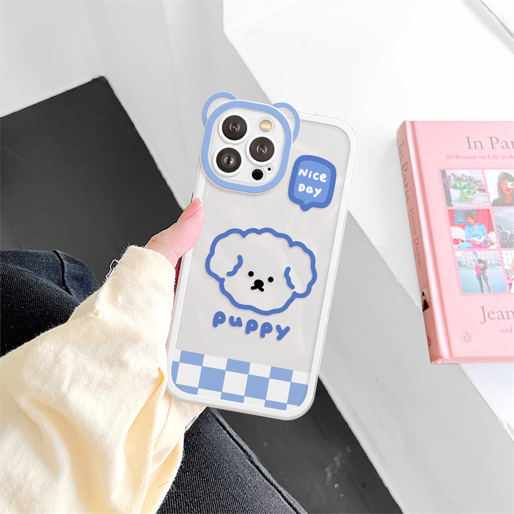 Ốp lưng iphone camera gấu blue puppy 6/6plus/6s/6splus/7/7plus/8/8plus/x/xs/11/12/13/14/pro/max/promax/plus/shin/case