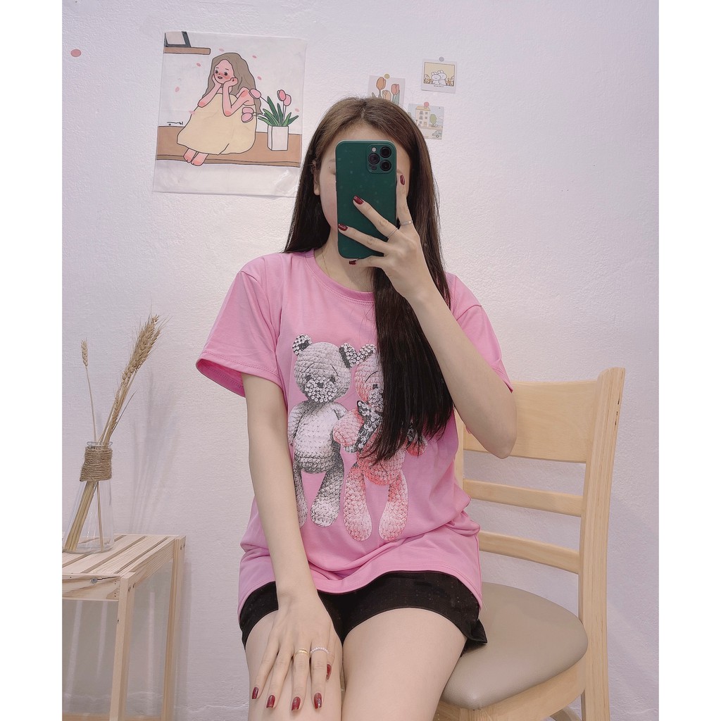 Áo Thun Form Rộng Tay Lỡ Chất Cotton Mềm Mịn Cho Nữ Free Ship Toàn Quốc, Áo In Hình Xịn Xò Đẹp Vải Mát Free Size, MN12 | BigBuy360 - bigbuy360.vn