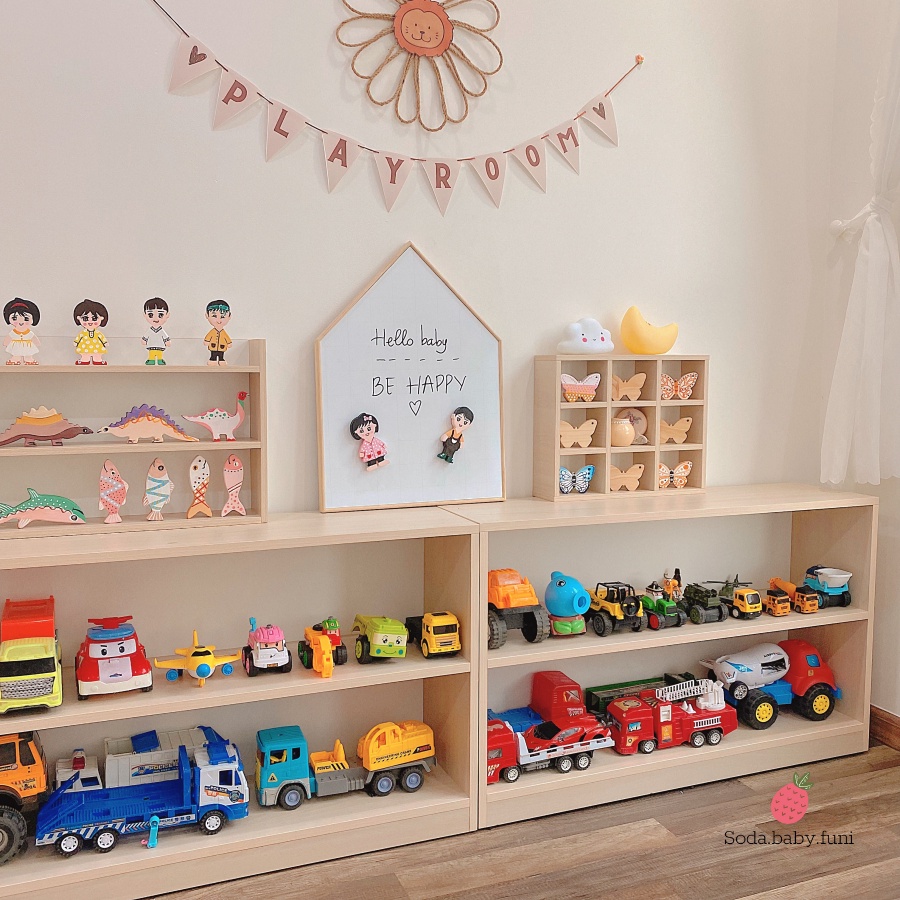 Kệ gỗ đa năng hoạ tiết kem xếp gọn phòng, dụng cụ phòng bếp ngang 50cm PVN35