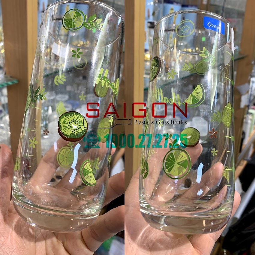 Ly Thủy Tinh Ocean Chia Vạch Top Drink 625 ml | OCEB.00322 , Nhập khẩu Thái Lan