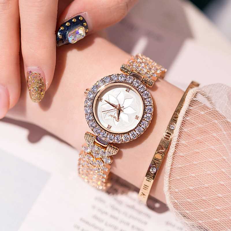 Đồng hồ nữ dây thép đính đá cao cấp, đồng hồ đeo tay nữ DIMINI siêu sang, thời trang chính hãng, không thấm nước