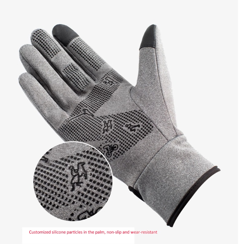 Găng Tay Phản Quang Lót Lông Cừu Chống Trượt Tiện Dụng Khi Lái Xe