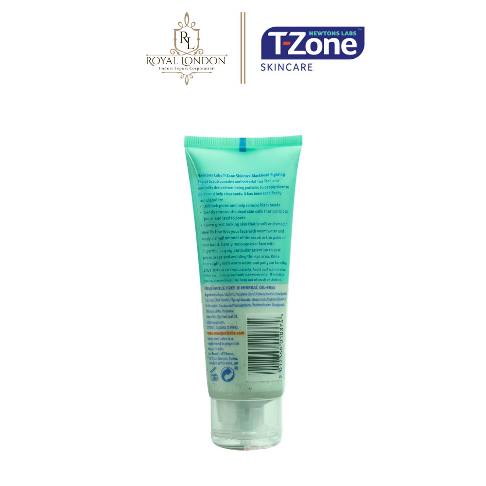 Kem Tẩy Da Chết T-ZONE Giảm Mụn Đầu Đen Tinh Chất Tràm Trà Blackhead Fighting Facial Scrub 75ml/150ml
