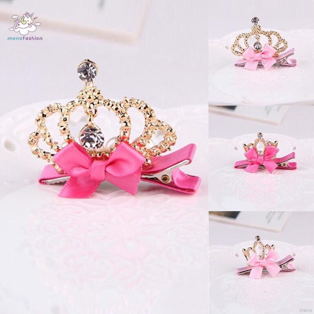 Kẹp tóc nơ vương miện công chúa