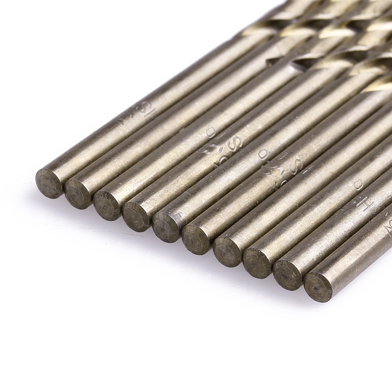 Bộ 10 Mũi Khoan Xoắn Tốc Độ Cao Bằng Thép Tiện Dụng