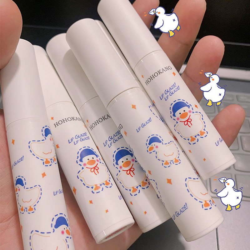 [Hàng mới về] Son bóng PHOERA màu trắng hình chú vịt thiết kế dễ thương | BigBuy360 - bigbuy360.vn