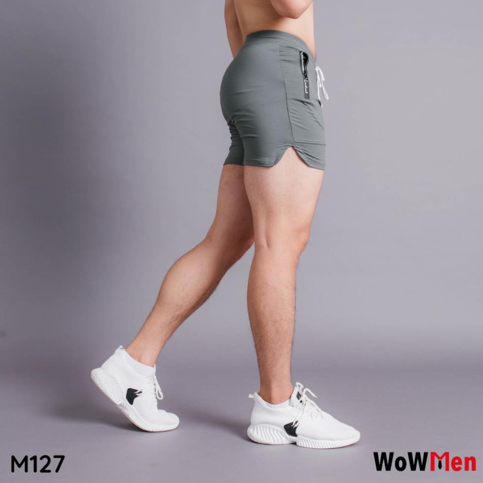 Quần Short Thun Nam Ôm Bó Sát Ngắn Ngang Đùi Tập Gym Thể Thao - M127 . ་