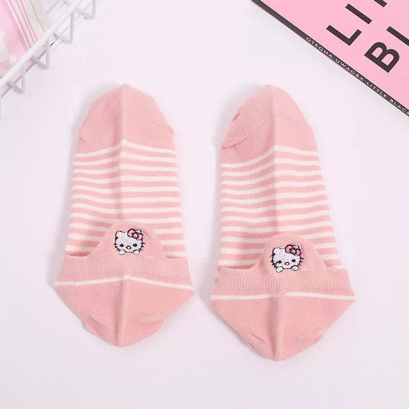 Tất nữ, vớ nữ Kitty hồng cổ ngắn dễ thương TN79