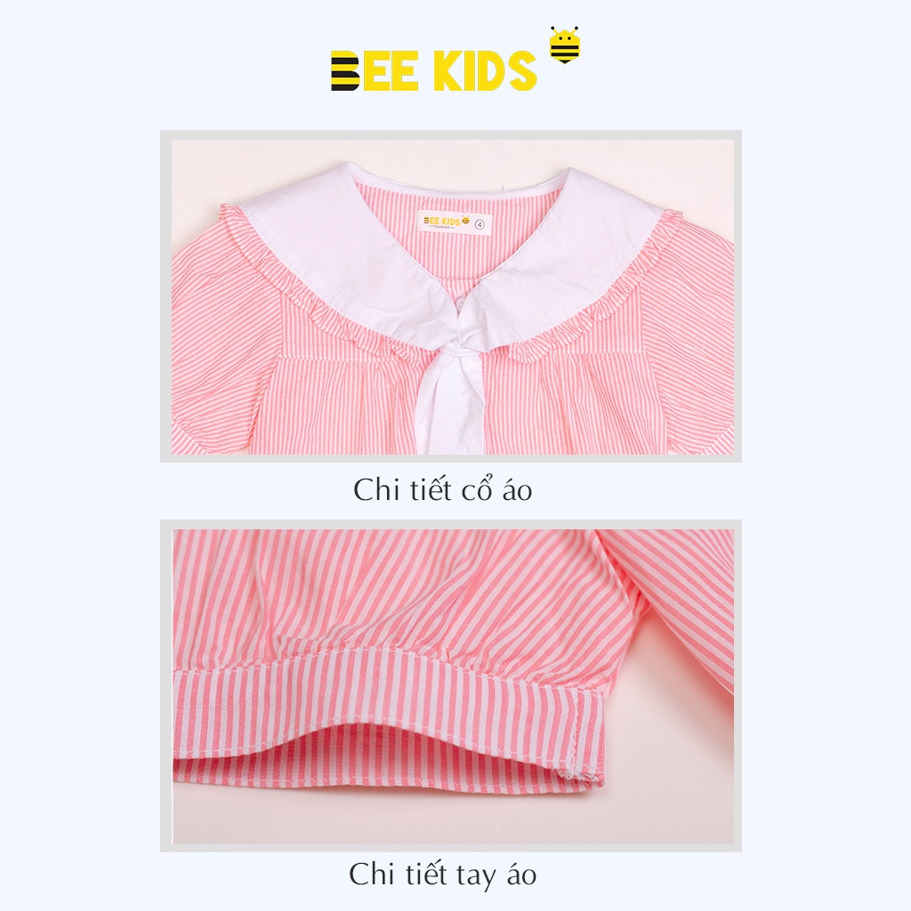 Bộ Quần Áo Bé Gái Bee Kids Kiểu Dáng Dễ Thương Màu Hồng Chất Cotton Thoáng Mát (2-8 Tuổi) - 7BC01645CO