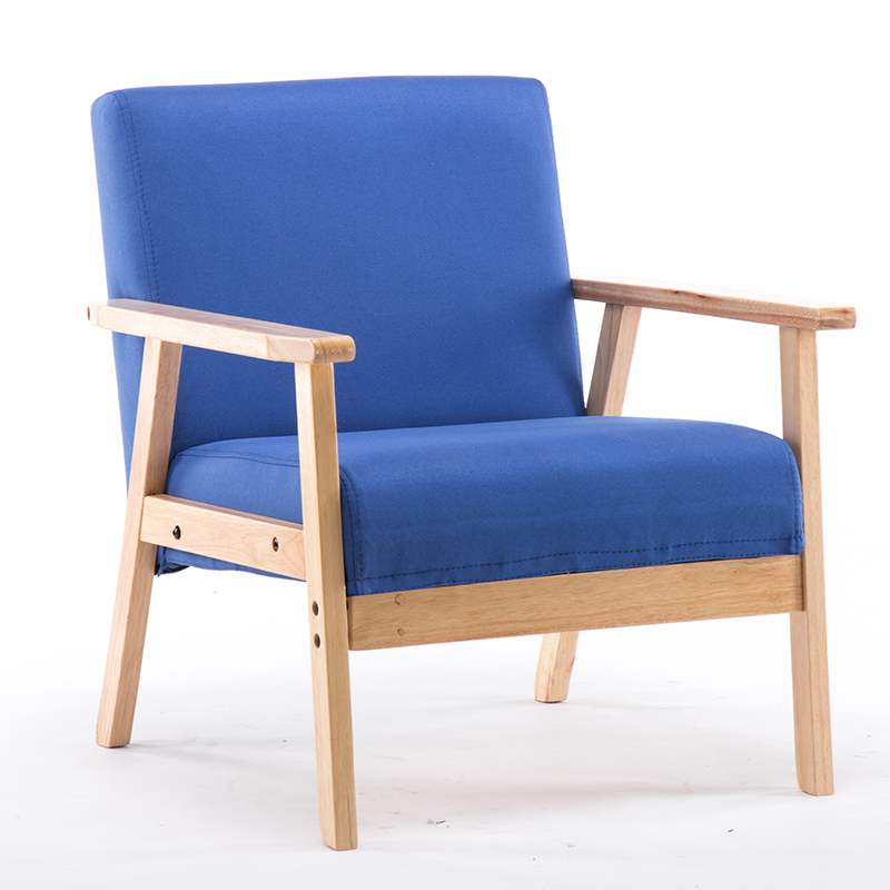 Thư giãn ghế sofa đôi đồ nội thất màu đỏ lưới nhỏ hiện đại vải gỗ đơn giản Châu Âu đọc khu vực phòng bán hàng Hai ghế đơ