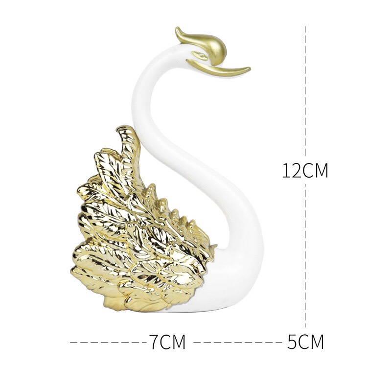 Phụ kiên trang trí bánh kem sinh nhật - Bộ 2 thiên nga Nhũ trang trí bánh sinh nhật