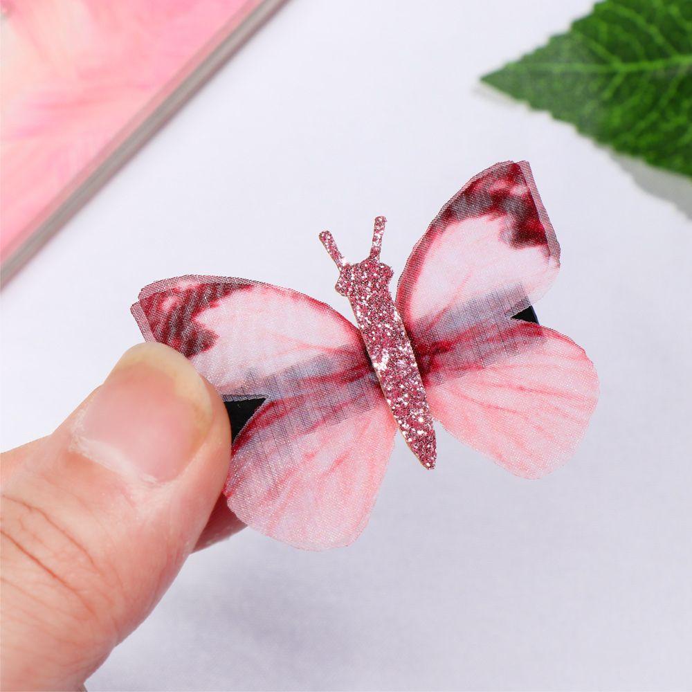 PINEVN Set 2 Kẹp Tóc Vải Tuyn Hai Lớp Hình Bướm Thanh Lịch