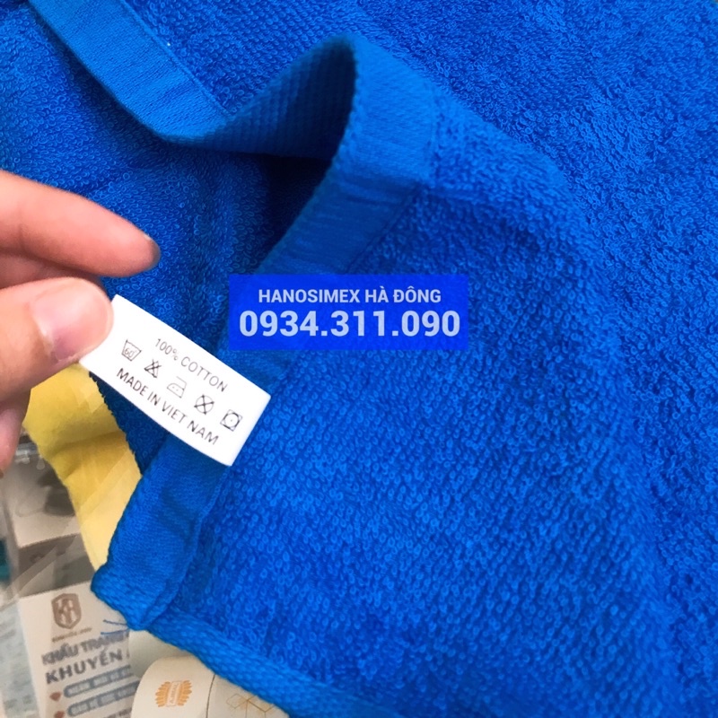 Khăn mặt màu Hachiba 100% sợi bông cotton, mỏng, nhanh khô, thấm nước tốt