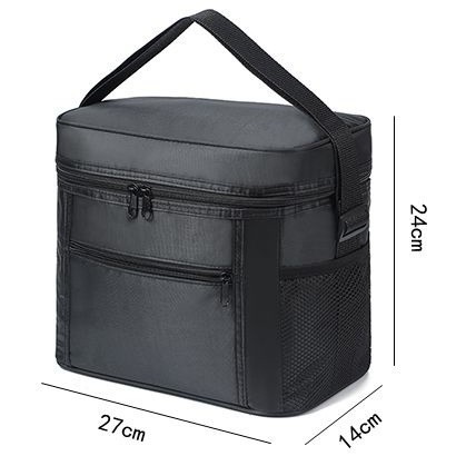 Túi đựng đồ ăn giữ nhiệt LA FONTE cao cấp, 4 ngăn, cỡ lớn, lớp cách nhiệt dày, chống thấm, khoá kéo kép, túi đựng cơm