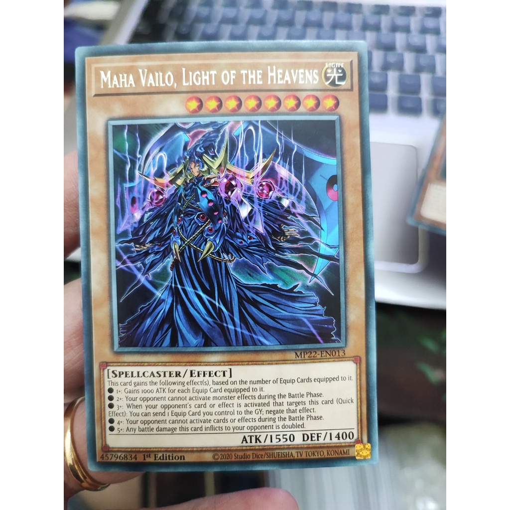 1 lá thẻ bài Maha Vailo, Light of the Heavens - MP22-EN013 - Rare 1st Edition