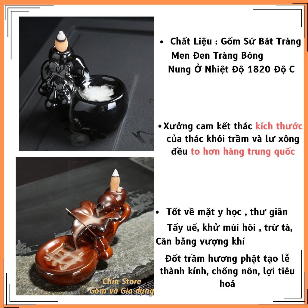 Thác khói trầm hương đẹp bát tràng, tháp trầm hương giá rẻ BÁT TRÀNG cao cấp tẩy uế khí, nhà cửa ấm cúng đa dạng mẫu đẹp