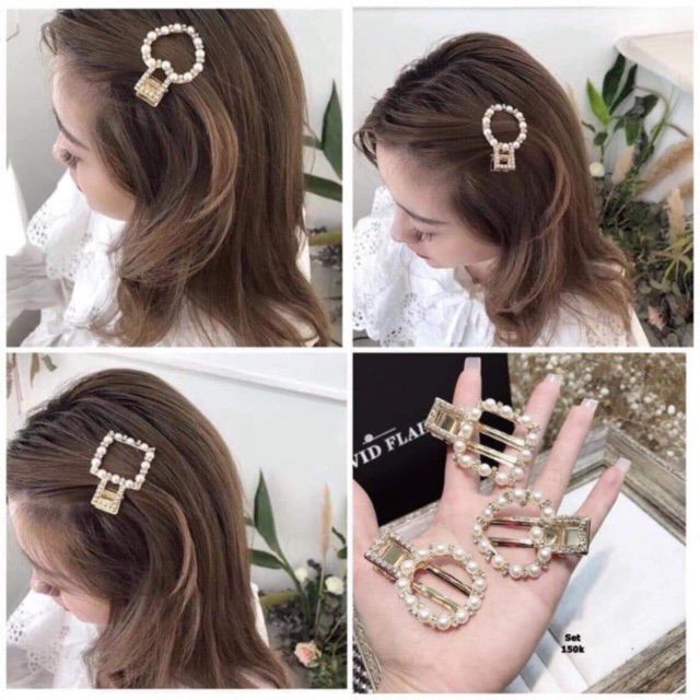 sét kẹp tóc đính đá to(3c)