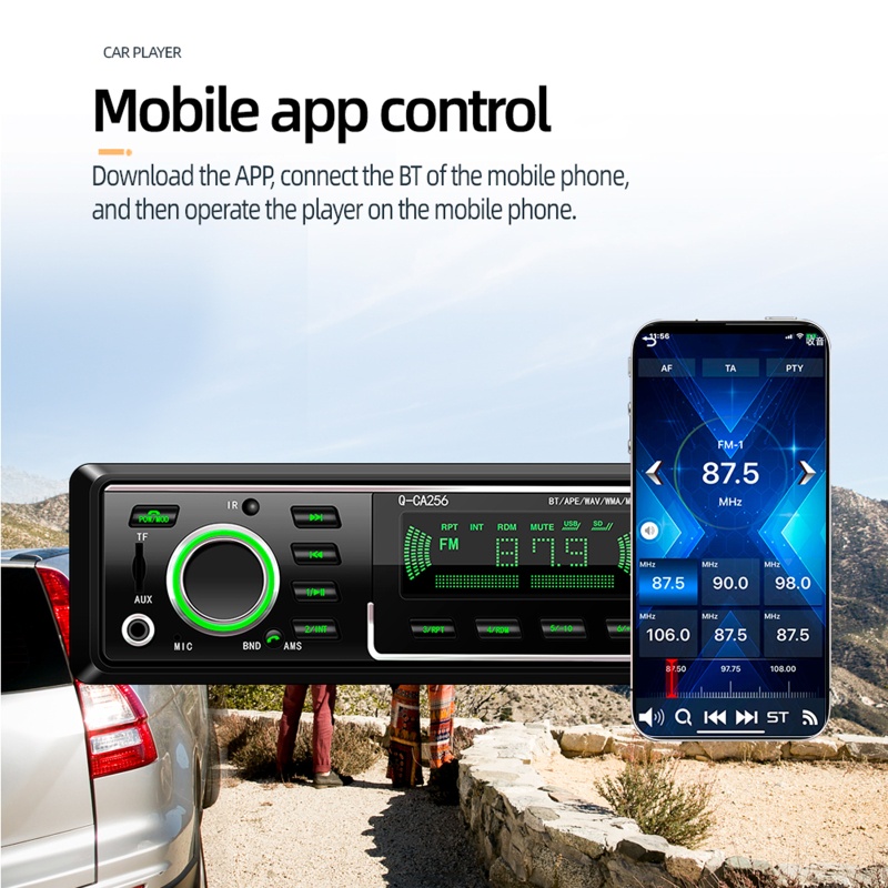 Bộ Sạc Xe Hơi Không Dây Bluetooth Tích Hợp Đài FM Rảnh Tay