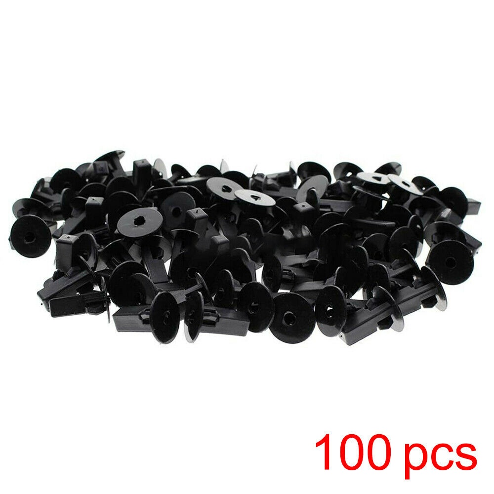 Đinh Tán Cho Toyota ​Bộ 100 Chốt Nhựa Đen Đường Kính 20.5mm