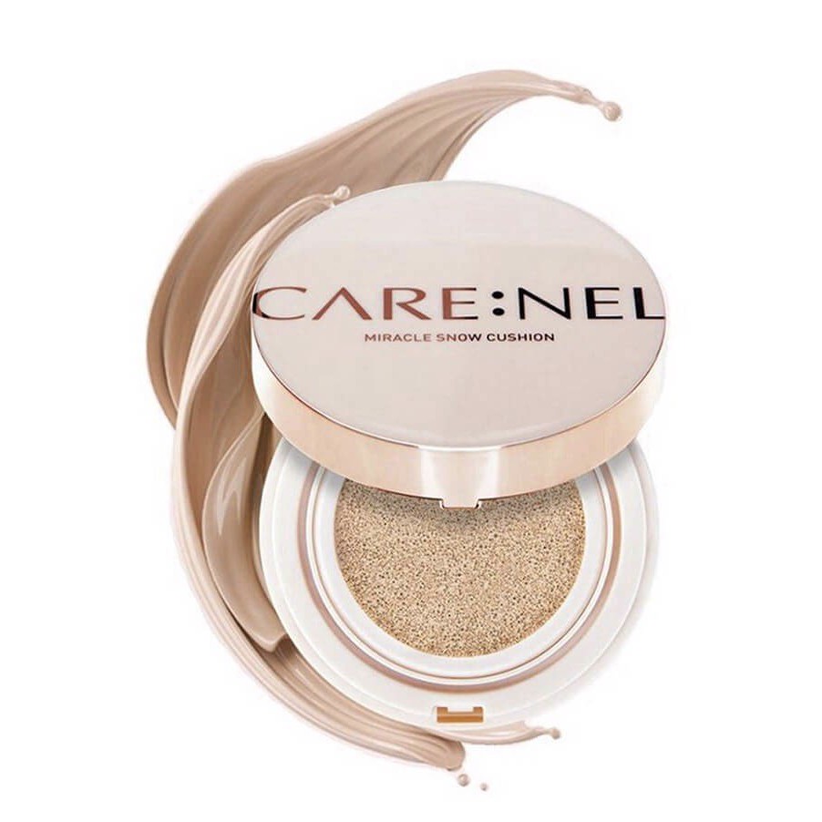 Phấn Nước Care:nel Miracle Snow Cushion SPF 50+ PA++++ Che Khuyết Điểm Sáng Da Màu 21 14g
