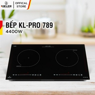 Bếp đôi điện từ Kieler KL-Pro 789 mặt kính Euro Kieler Platinum, Bếp điện từ 4400W có chế độ cảm ứng chống tràn an toàn