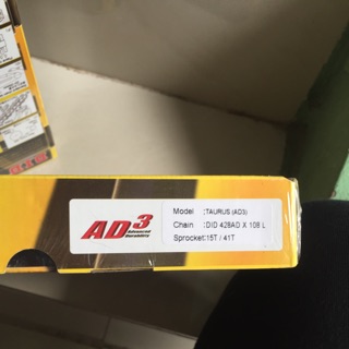 Bộ nhông sên dĩa taurus did 9 ly ad3