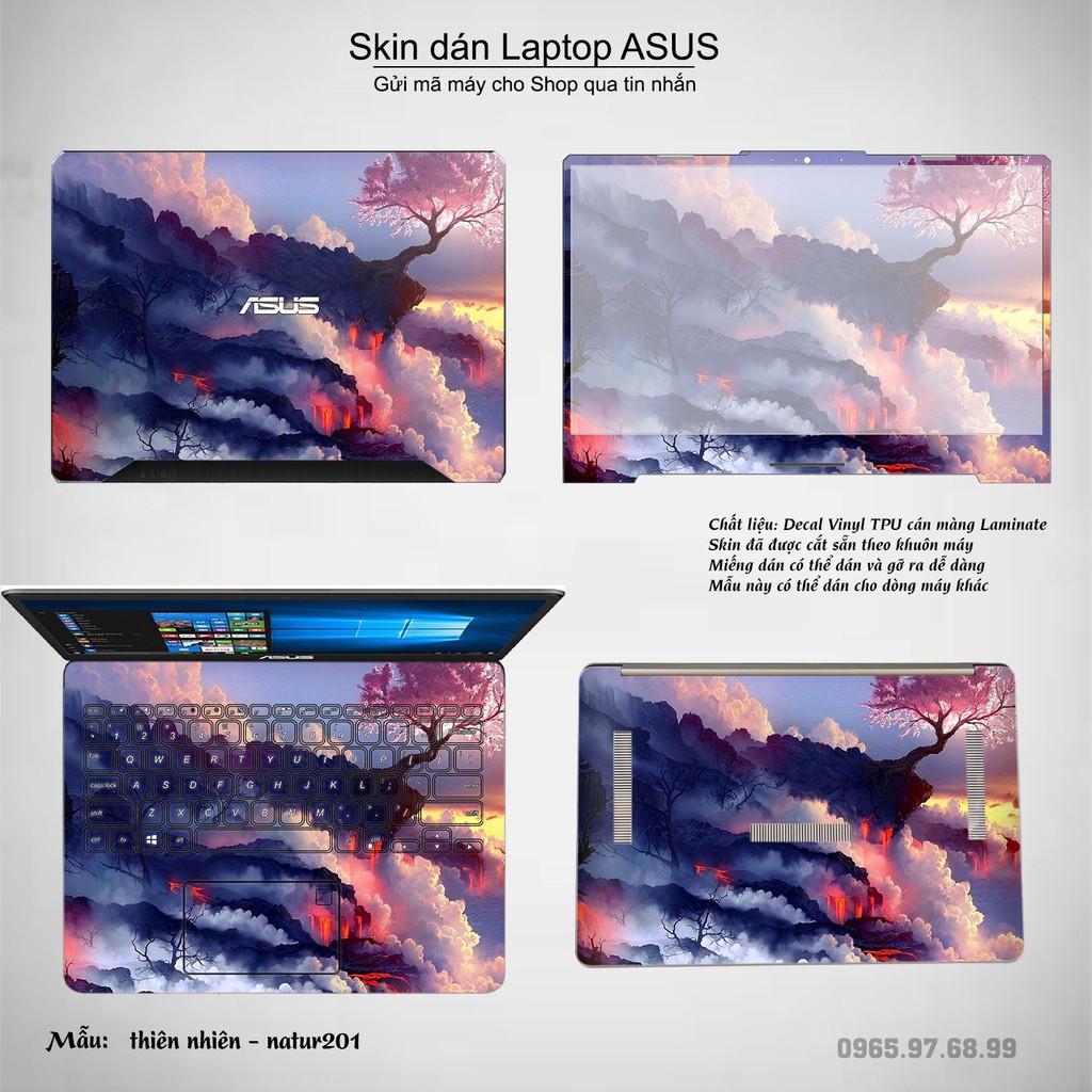 Skin dán Laptop Asus in hình thiên nhiên nhiều mẫu 7 (inbox mã máy cho Shop)