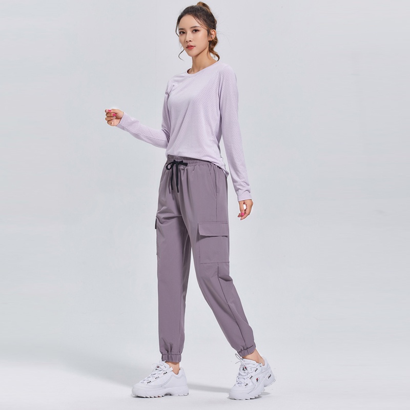 Quần thể thao giải trí lululemon có thiết kế dây rút túi, quần thể dục yoga rộng rãi và thoáng khí e361