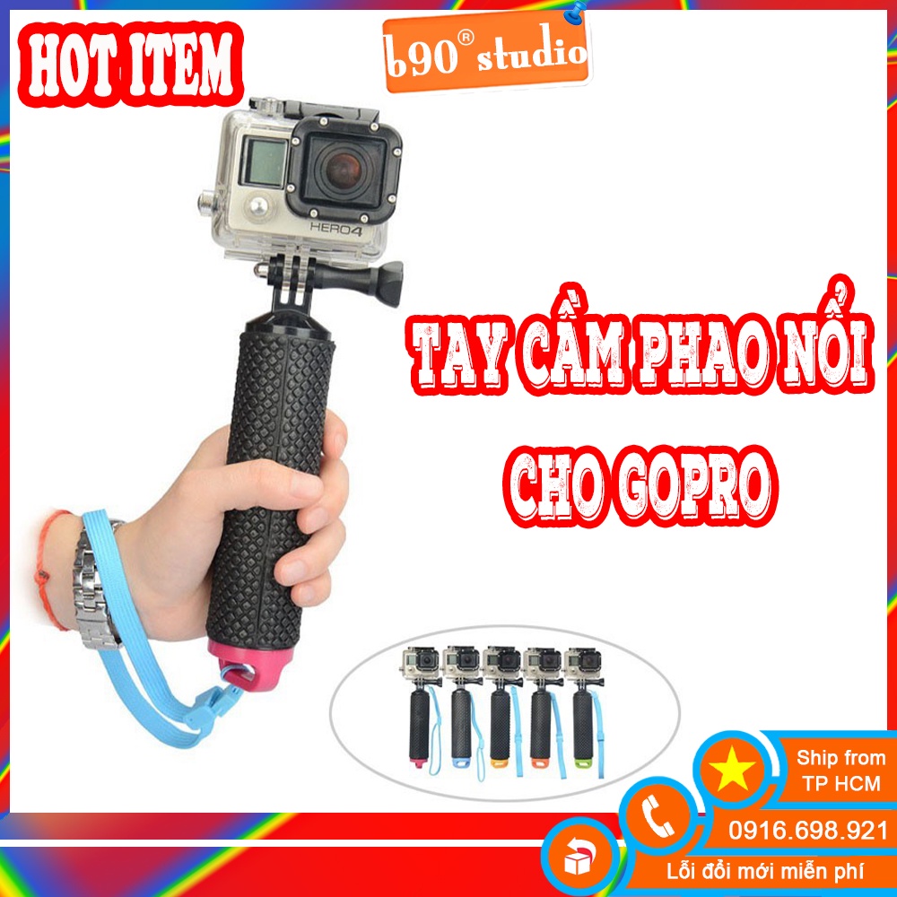 🔥 GIÁ SỈ 🔥  Tay cầm có thể nổi dưới nước CÓ VÂN CAO CẤP chống thấm cho GoPro Hero 8 Hero 7 Fusion DJI Osmo