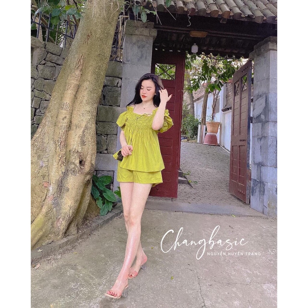 Sét ĐỒ Nữ , Sét Quần Đùi Áo Chun Ngực Bèo Tay Siêu Hót | BigBuy360 - bigbuy360.vn