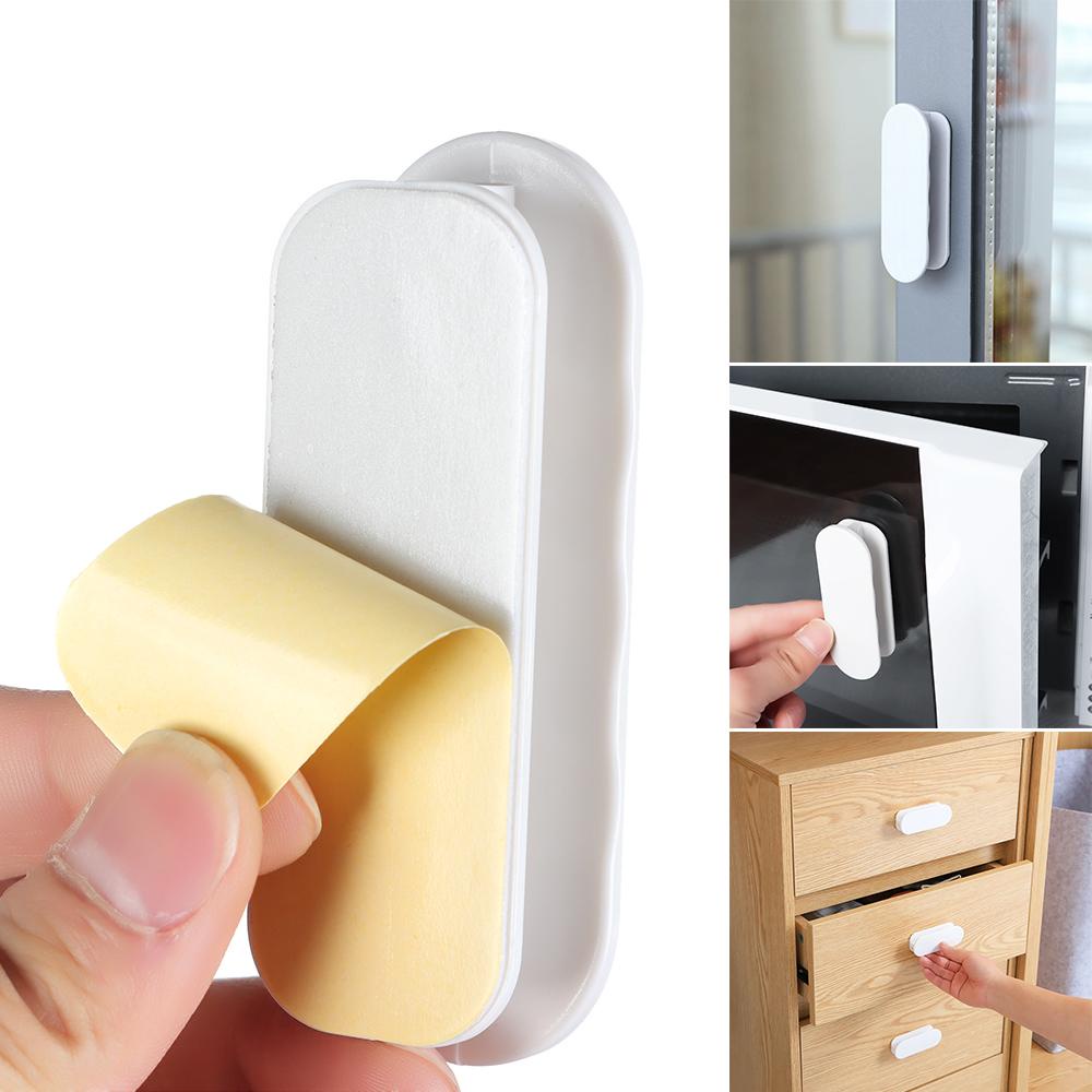 PISTA 1 Cặp Tay Nắm Ngăn Kéo Tủ Không Cần Đục Lỗ Giúp Tiết Kiệm Diện Tích