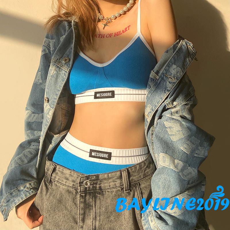 Bộ đồ lót 2 mảnh cổ chữ V hở lưng màu sắc thời trang quyến rũ cho nữ