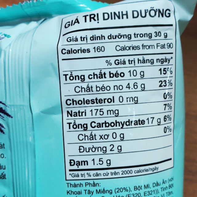 Bánh snack Oishi Tater khoai tây siêu mỏng vị tảo biển gói 40g