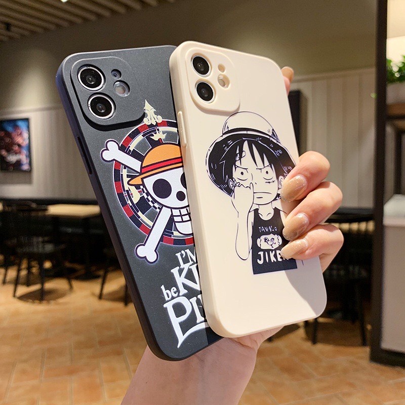 Ốp lưng iphone hình onepiece pirates zozo dẻo cạnh vuông bảo vệ camera 7plus/8plus/x/xs/xsmax/11/12/13/14/pro/promax