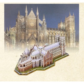 Bộ xếp hình 3D Tu viện Westminster Cubic Fun MC121H