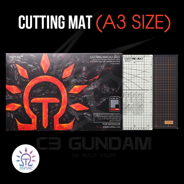 DỤNG CỤ MÔ HÌNH GUNDAM TẤM CẮT LÓT CAO CẤP CUTTING MAT DSPIAE A2 A3 A4 - BẢNG KĨ THUẬT