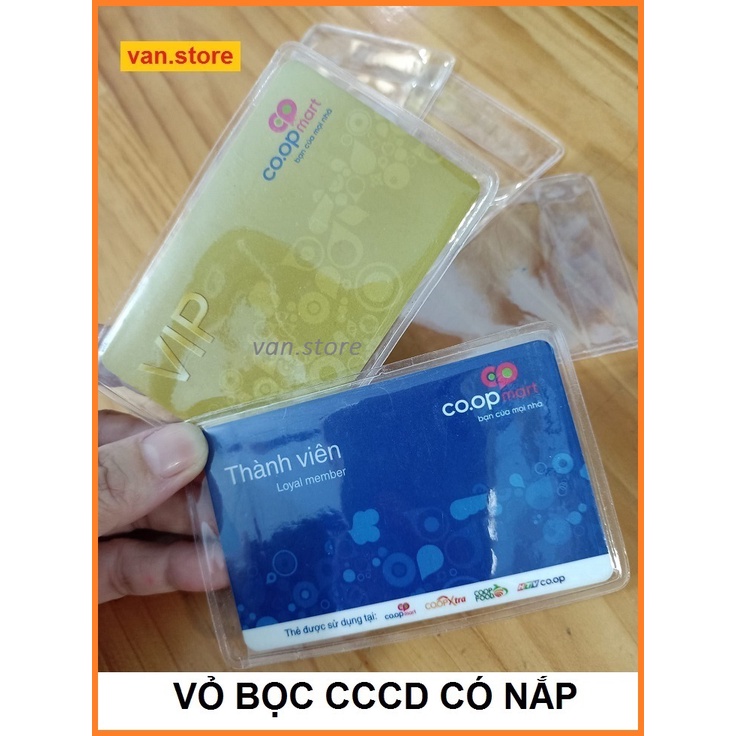 Vỏ Bọc Thẻ Căn Cước - ATM, Bằng Lái Xe,Thẻ Tín Dụng, Vỏ Bọc CCCD Trong Suốt Có Nắp Bảo Vệ Thẻ