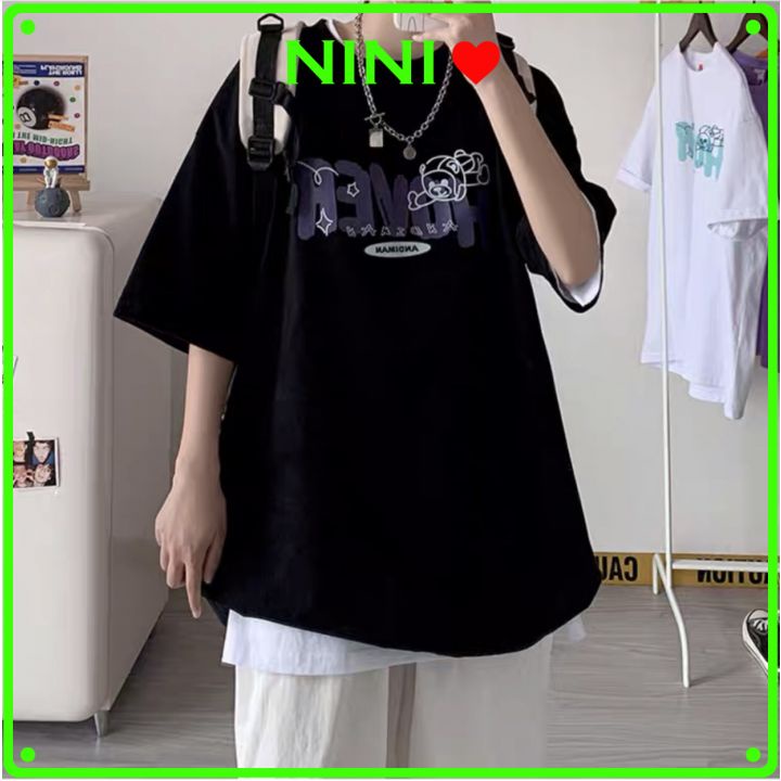 Áo thun tay lỡ nam nữ, áo phông unisex form rộng mát mịn thấm hút mồ hôi in hình GẤU HOVER