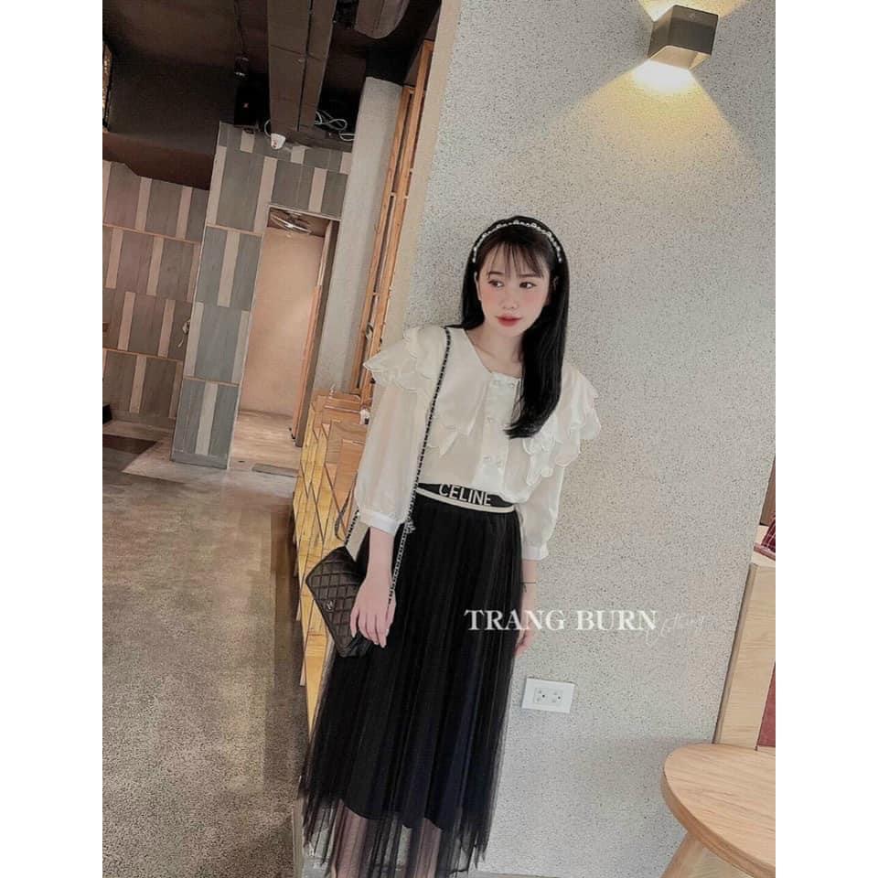 Chân váy lưới cạp CHỮ To 2 màu(kèm ảnh thật,video) | BigBuy360 - bigbuy360.vn