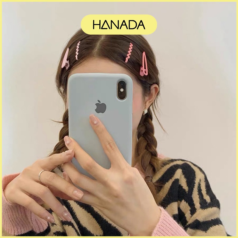 Set 4 Kẹp Màu Pastel Nhiều Kiểu Dáng Dễ Thương Hanada K9-N003