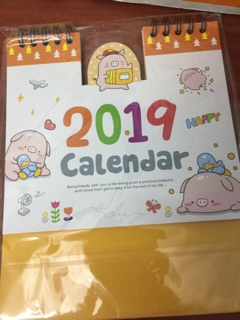 Lịch để bàn 2019 xinh cute