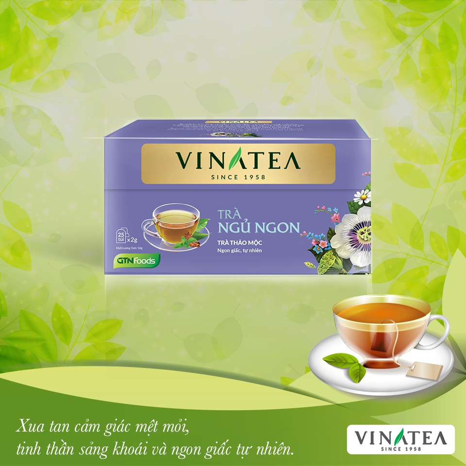 Trà thảo mộc túi lọc Vinatea Ngủ Ngon 40g