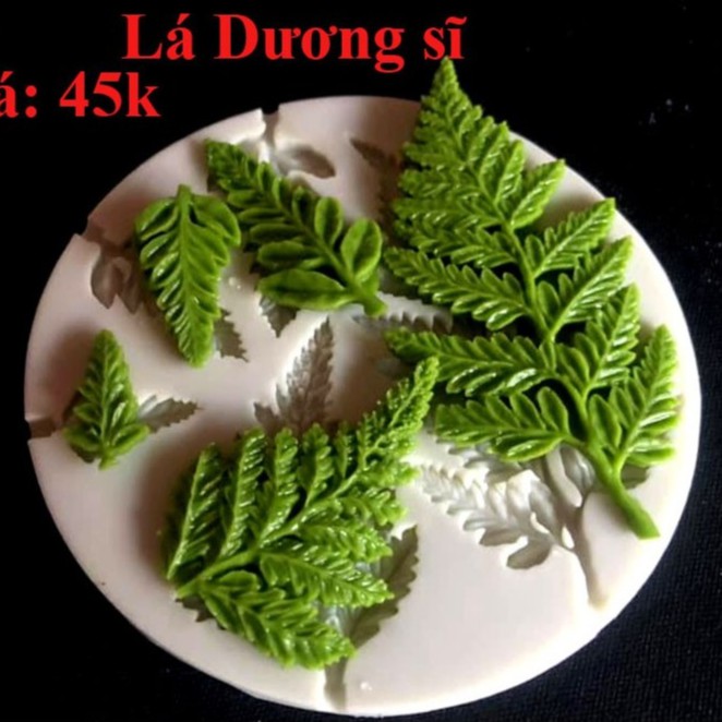 Khuôn silicon lá Dương Xỉ 8cm đổ tạo hình bánh rau câu 3D, 4D